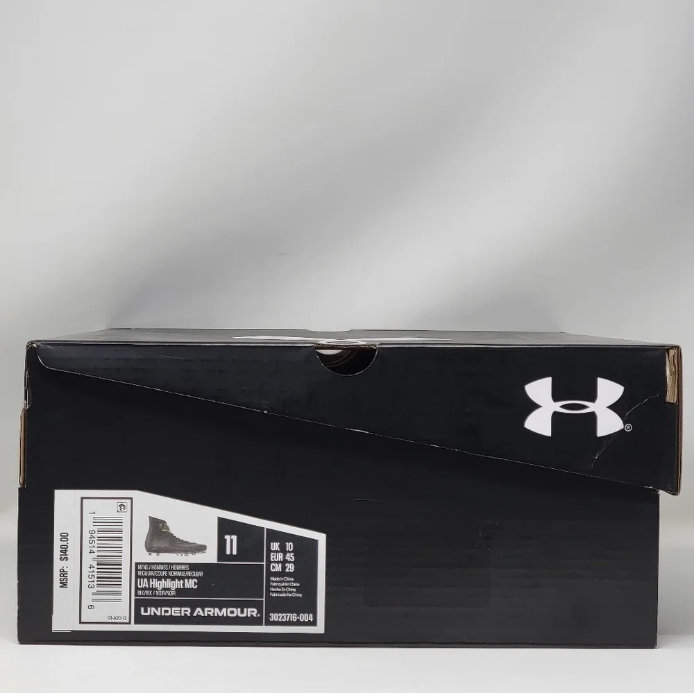Under Armour UA Highlight MC 3023716-004 Football Cleats Blk/Grey Men Sz Multi
